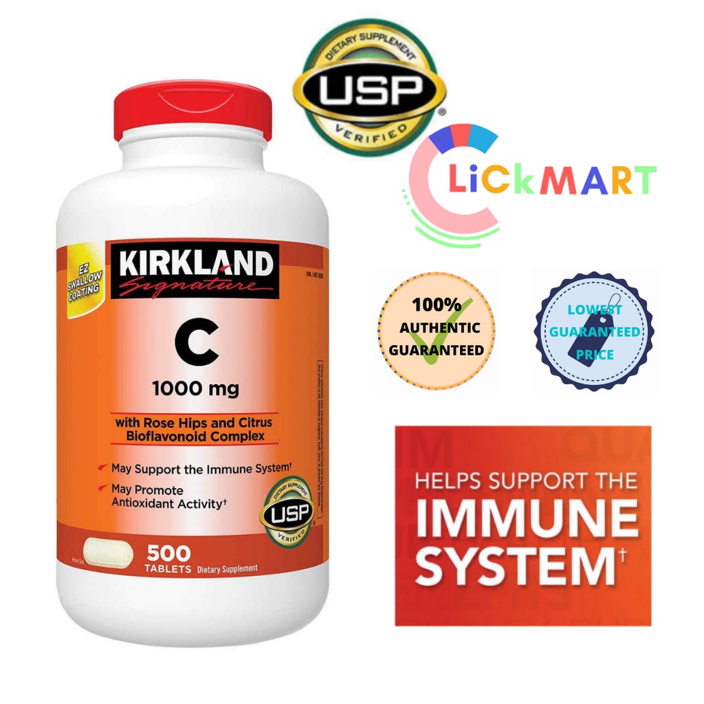 Vitamin C Kirkland Signature 1000 Mg 500 Tablets Shopee Philippines