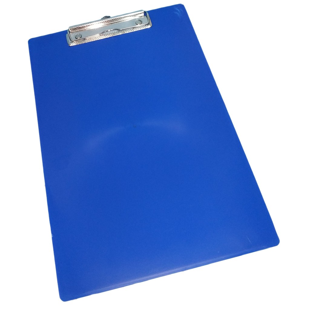 PVC CLIP BOARD LONG 131/2" x 9" CLIPBOARD ( BLUE BLUE