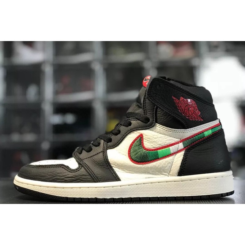 black red and green jordan 1