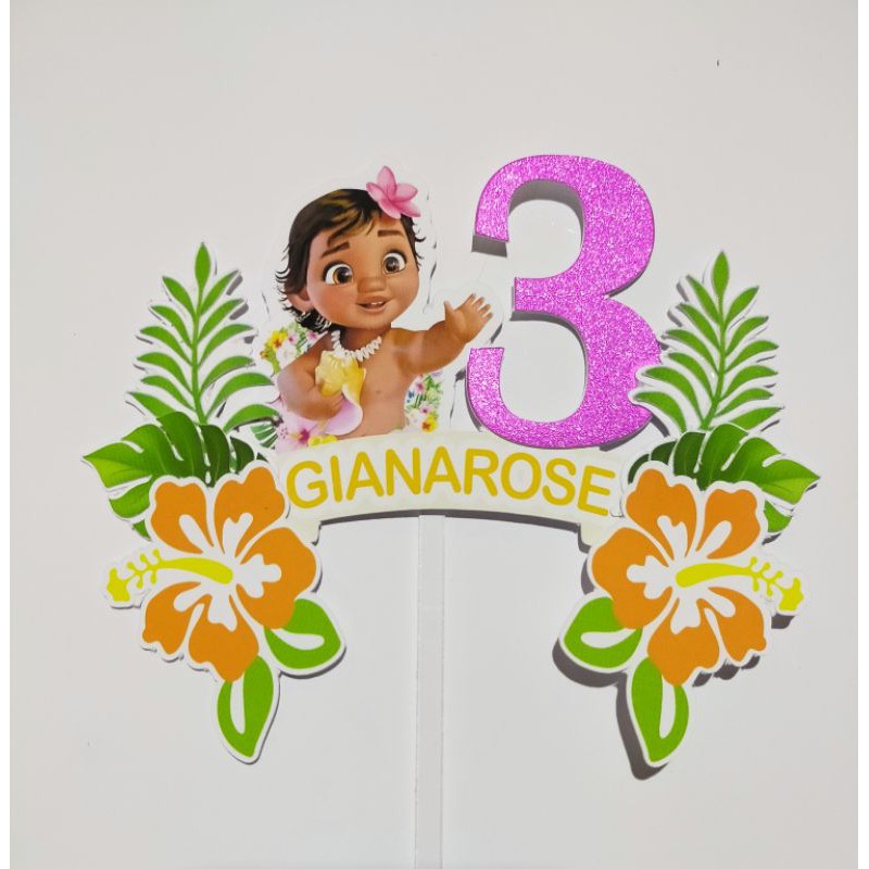 Moana Printed Custom Cake Topper Shopee Philippines