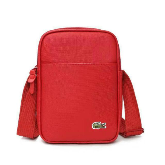 lacoste red sling bag