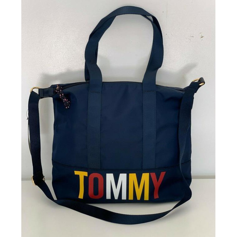 tommy hilfiger navy tote bag