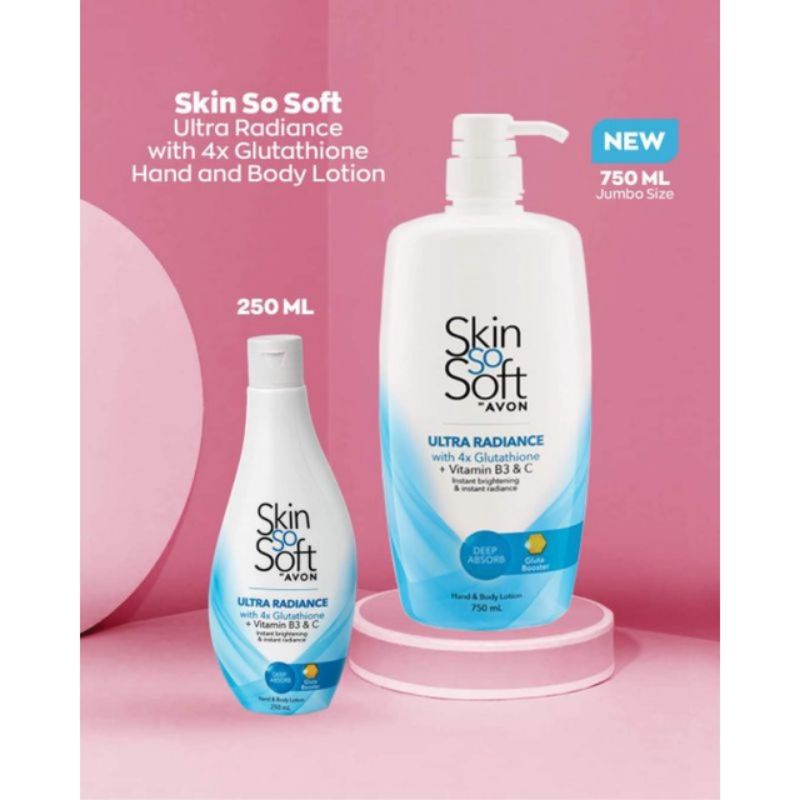 AVON SSS Skin So Soft Ultra Radiance with 4x Glutathione Hand and Body ...