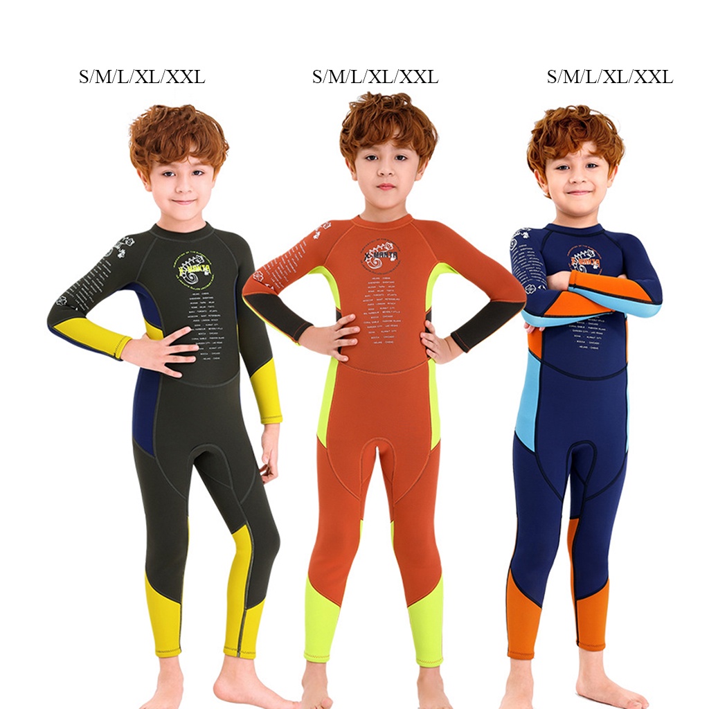 UV Protection Kids Wetsuit,2.5mm Neoprene Thermal One Piece Swimsuit ...