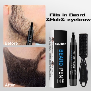 Beard Filling Pen Kit With Beard Brush Waterproof Male Moustache Repair Shaping Coloring Pen
