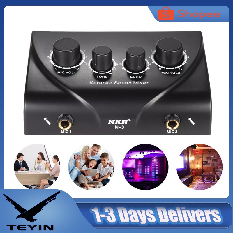Karaoke Echo Mixer Sound Speaker Mixer Amplifier Musical Echo Mixer
