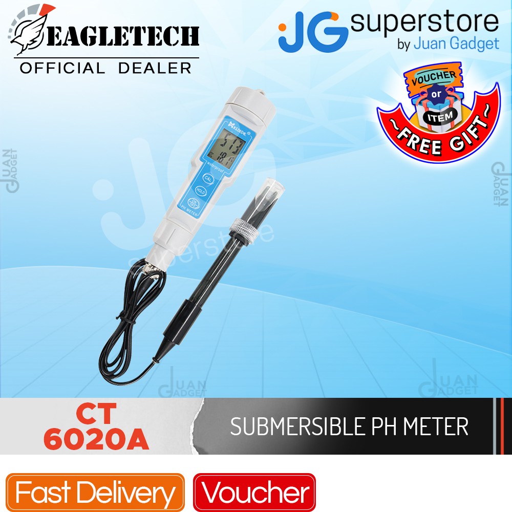 Eagletech CT6020A Portable Digital PH Meter Water Tester Submersible