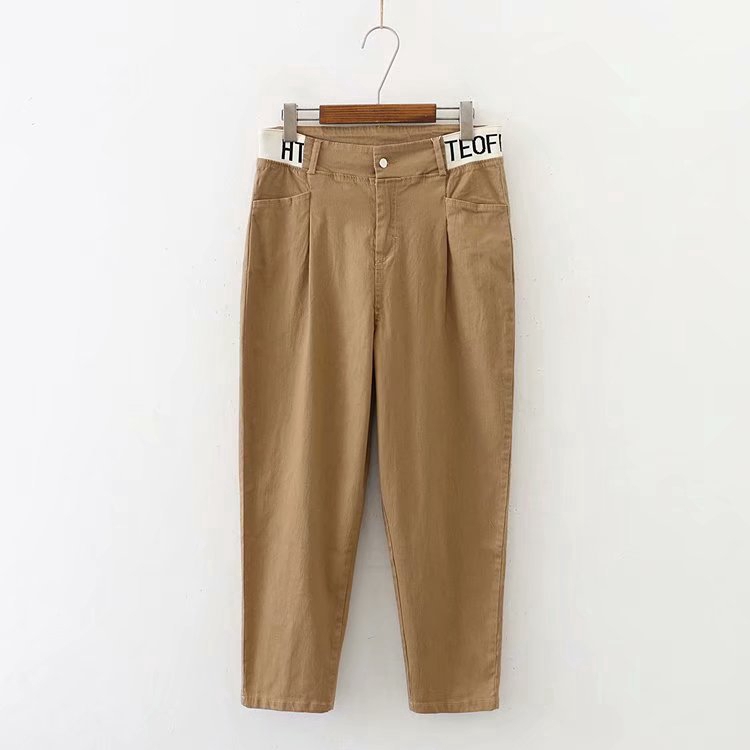 black pants khaki