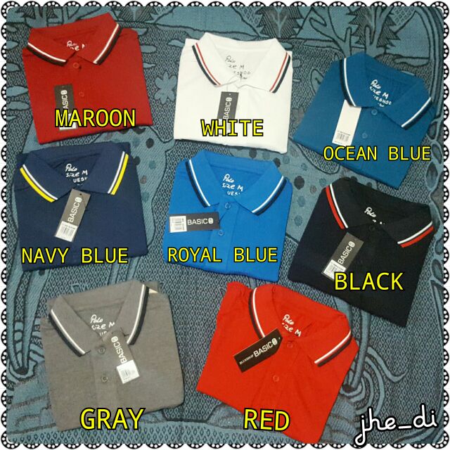 blue shop polo shirt