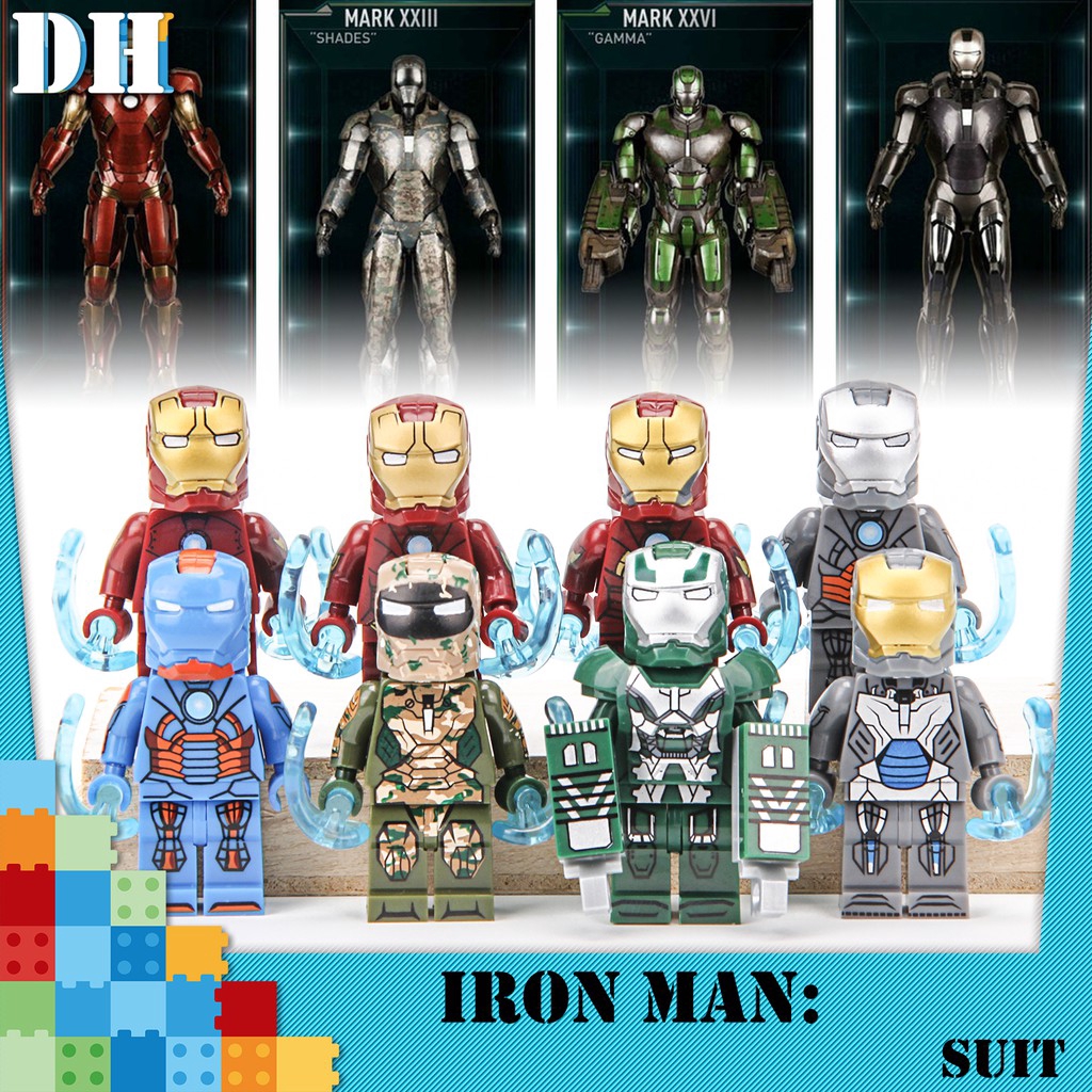 The Avengers All Iron Man Mark Set War Machin Quantum Minifigures Lego Compatible Building Blocks Shopee Philippines