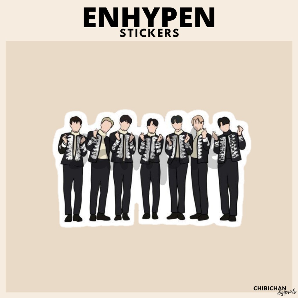 enhypen digital art inspired waterproof stickers shopee philippines