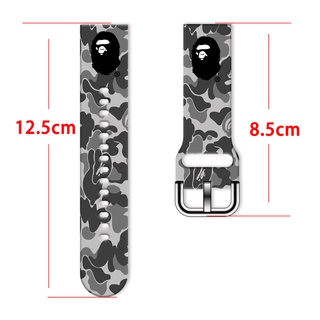 Tide Brand Camouflage Printed Strap Silicone Anime Pattern band For Samsung Galaxy Watch 4 Classic 42/46mm 40/44mm #4
