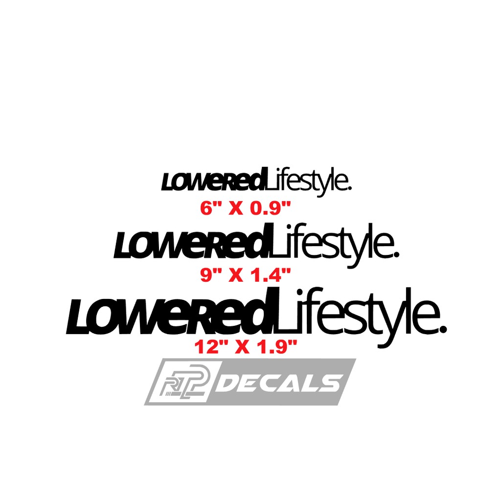 lowered lifestyle decal