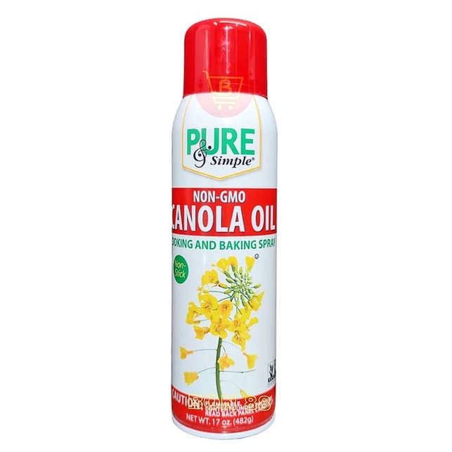 Pure & Simple Canola Oil Cooking & Baking Spray 482g | Shopee Philippines