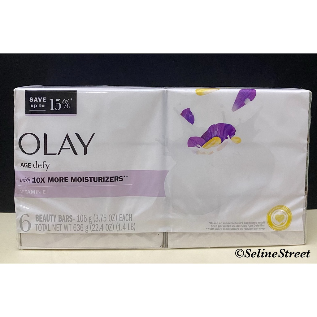 Olay Age Defying With Vitamin E Bar Soap (6pcs of 106g Bars)