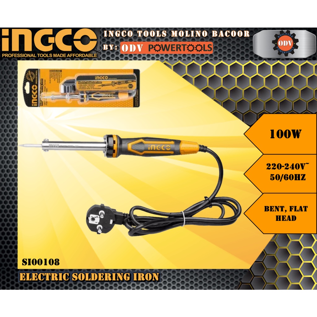 Ingco SI00108 100W Electric Soldering Iron ODV PIOWERTOOLS Shopee