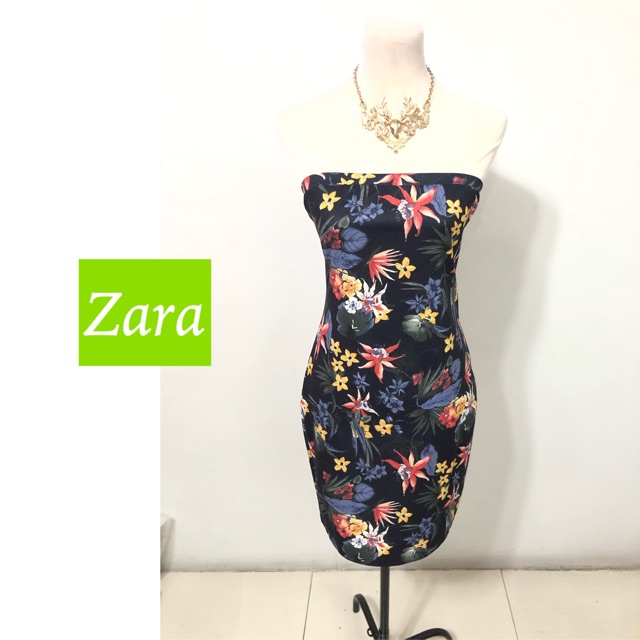 zara floral off shoulder dress