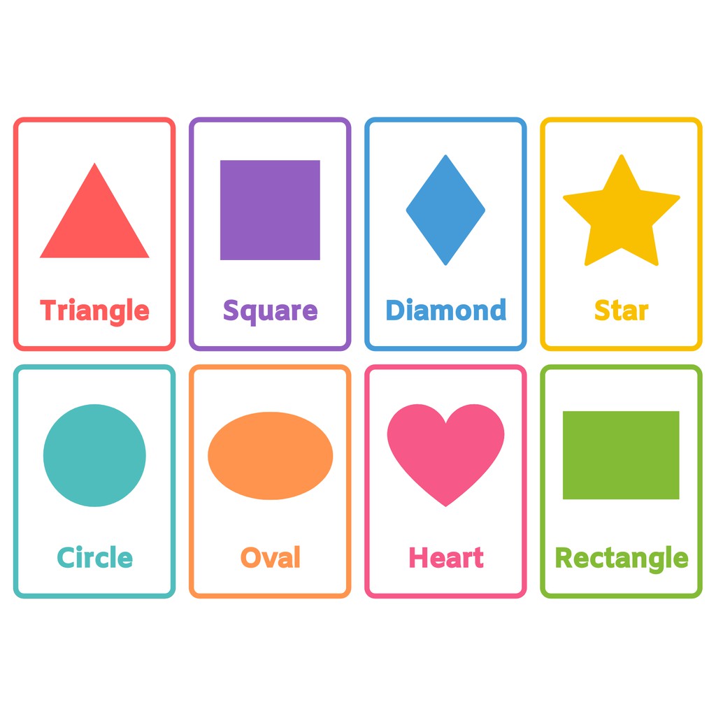 SHAPES LAMINATED EDUCATIONAL FLASHCARDS | Shopee Philippines