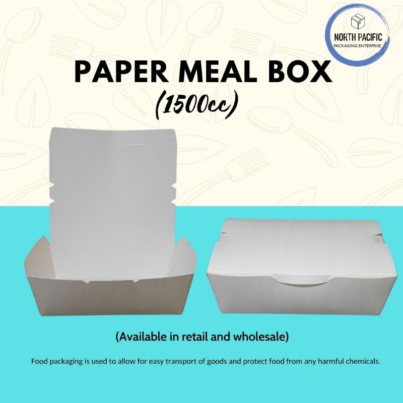 paper-meal-box-1500cc-laminated-white-only-25pcs-shopee-philippines