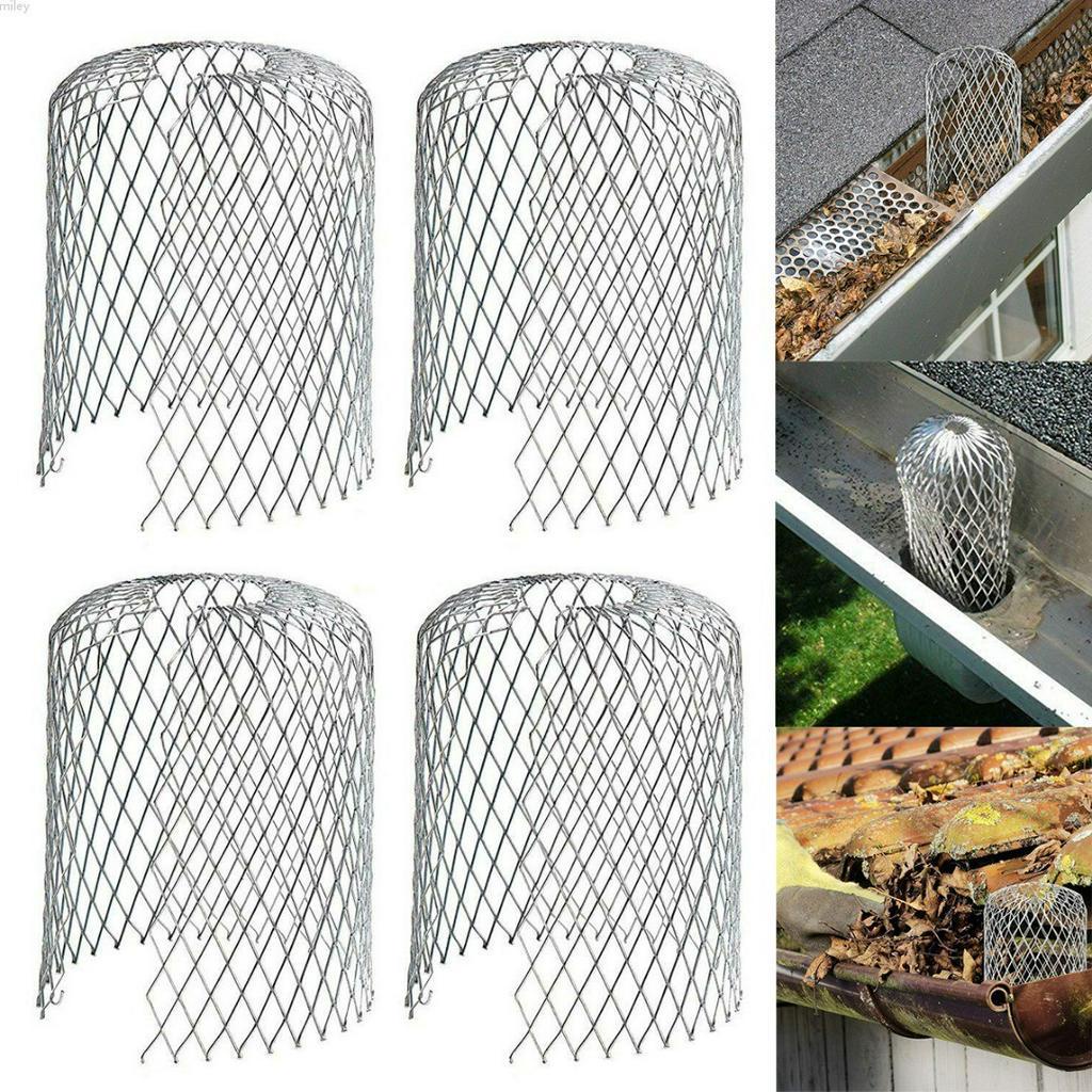 4PCS Metal Mesh Gutter Leaf Debris Mud Trap Guards Drain Pipes Cover