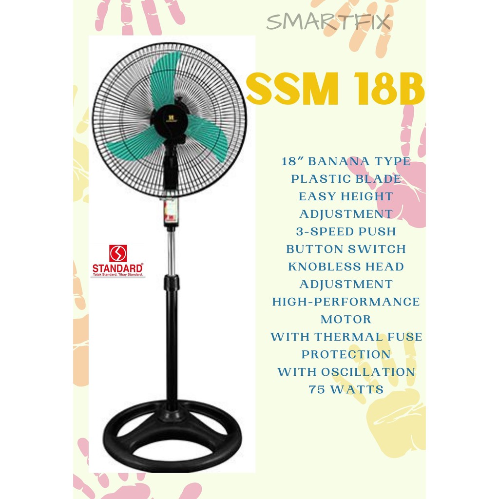[ REDUCTION PHP 200.00 ] Standard electric fan stand fan 18" banana