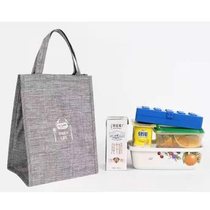 Insulated Travel Thermal Cooler Lunch Bag With Zipper For Office Home