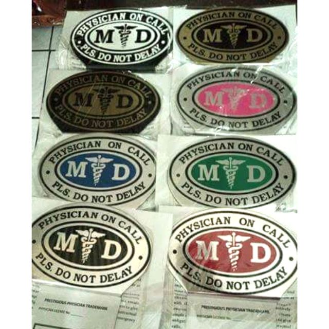 Car Emblems/Plates MD/RN/RMT/DMD/Lawyer Shopee Philippines