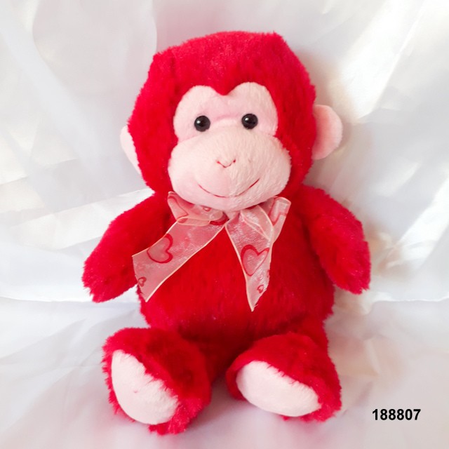 red monkey stuffed animal