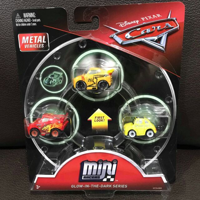 disney cars mini racers glow in the dark