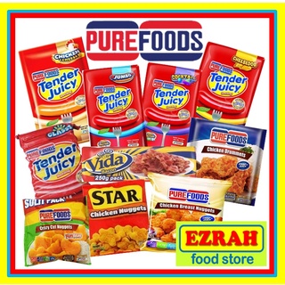 Purefoods Frozen Products, Tender Juicy Hotdogs, Vida Bacon, Nuggets and more.