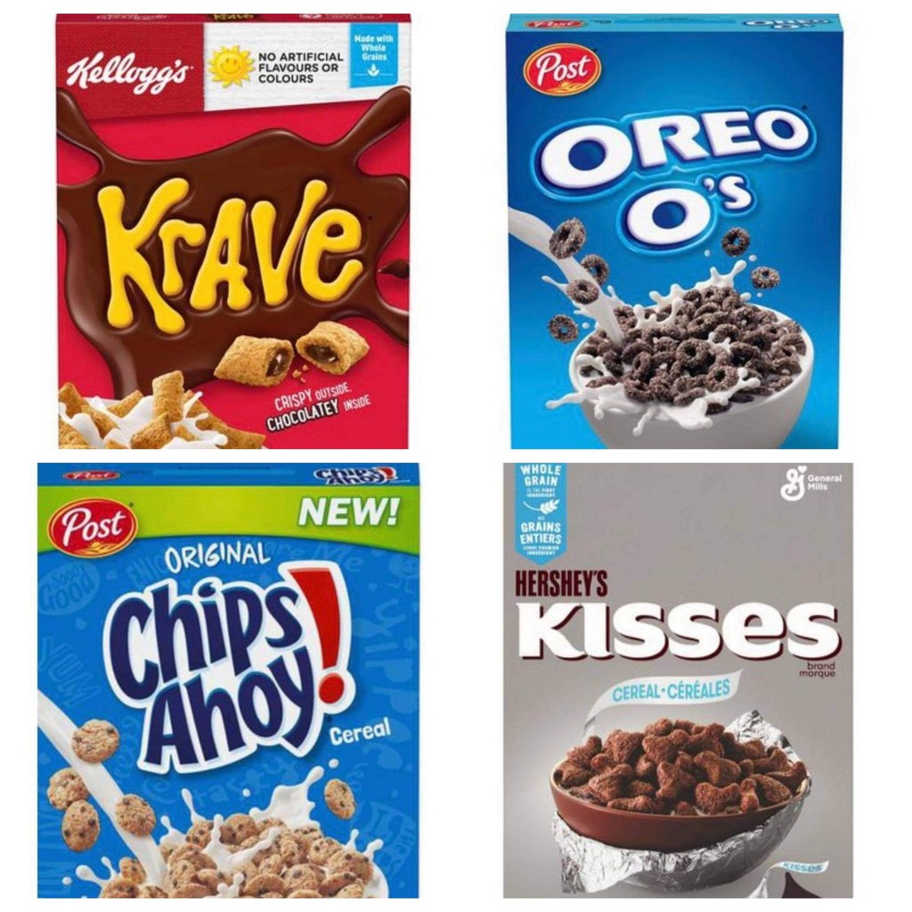 Cereals Chips Ahoy/Kisses/Krave/Oreo O's/Reese/Kellogg's | Shopee ...