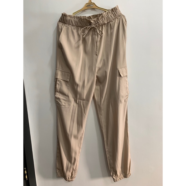 beige cargo trousers