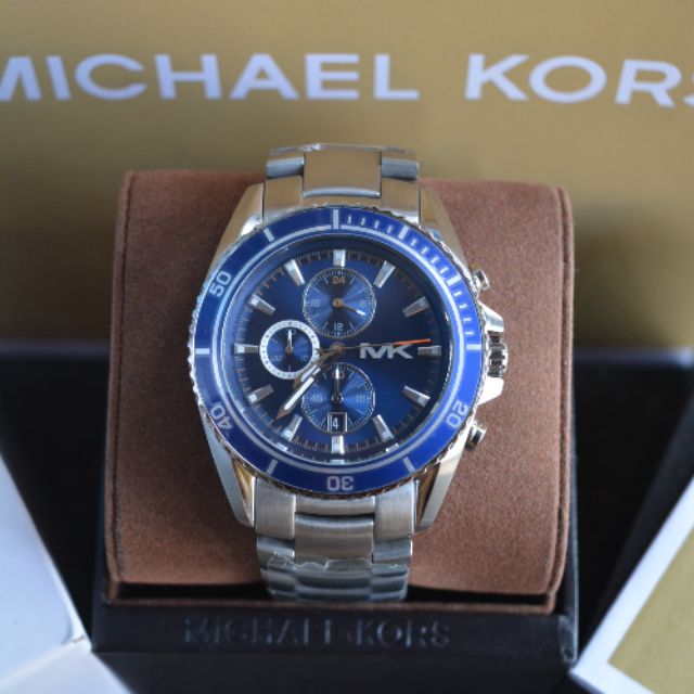 blue michael kors watch men's