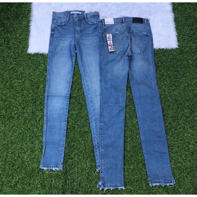 zara slit jeans