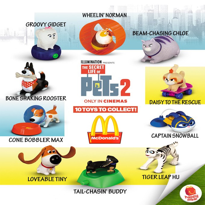 secret life of pets mcdonalds toys 2019