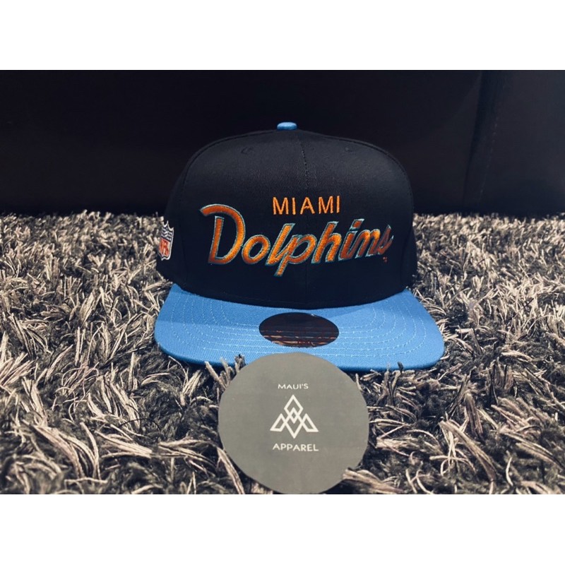 MITCHELL & NESS MIAMI DOLPHINS A-FRAME SNAPBACK - BLACK