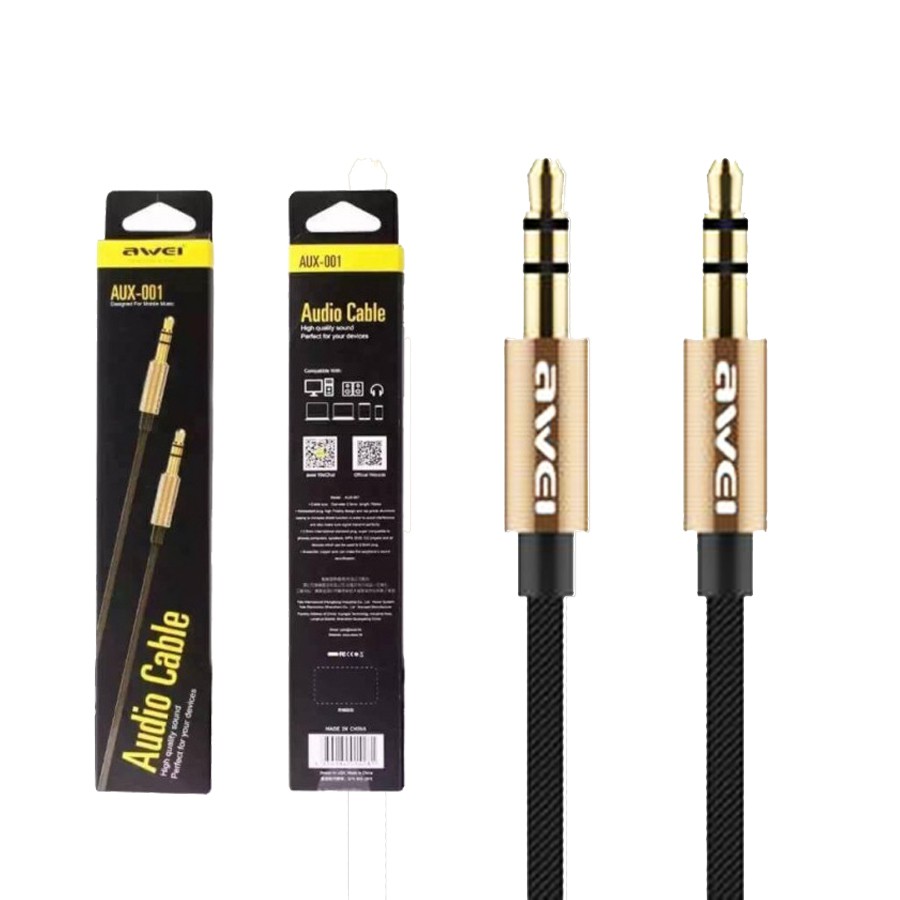 AWEI AUX-001 AUDIO CABLE 3.5mm | Shopee Philippines