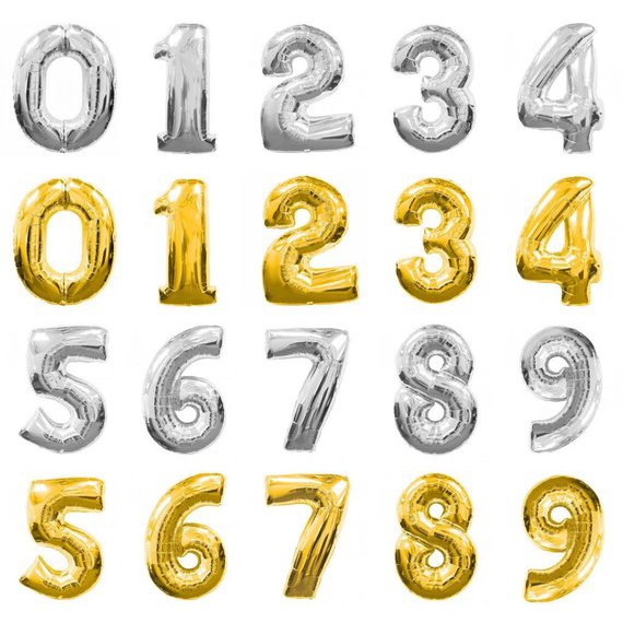 32 inch Number Foil Balloons for Party Decoration | Shopee Philippines