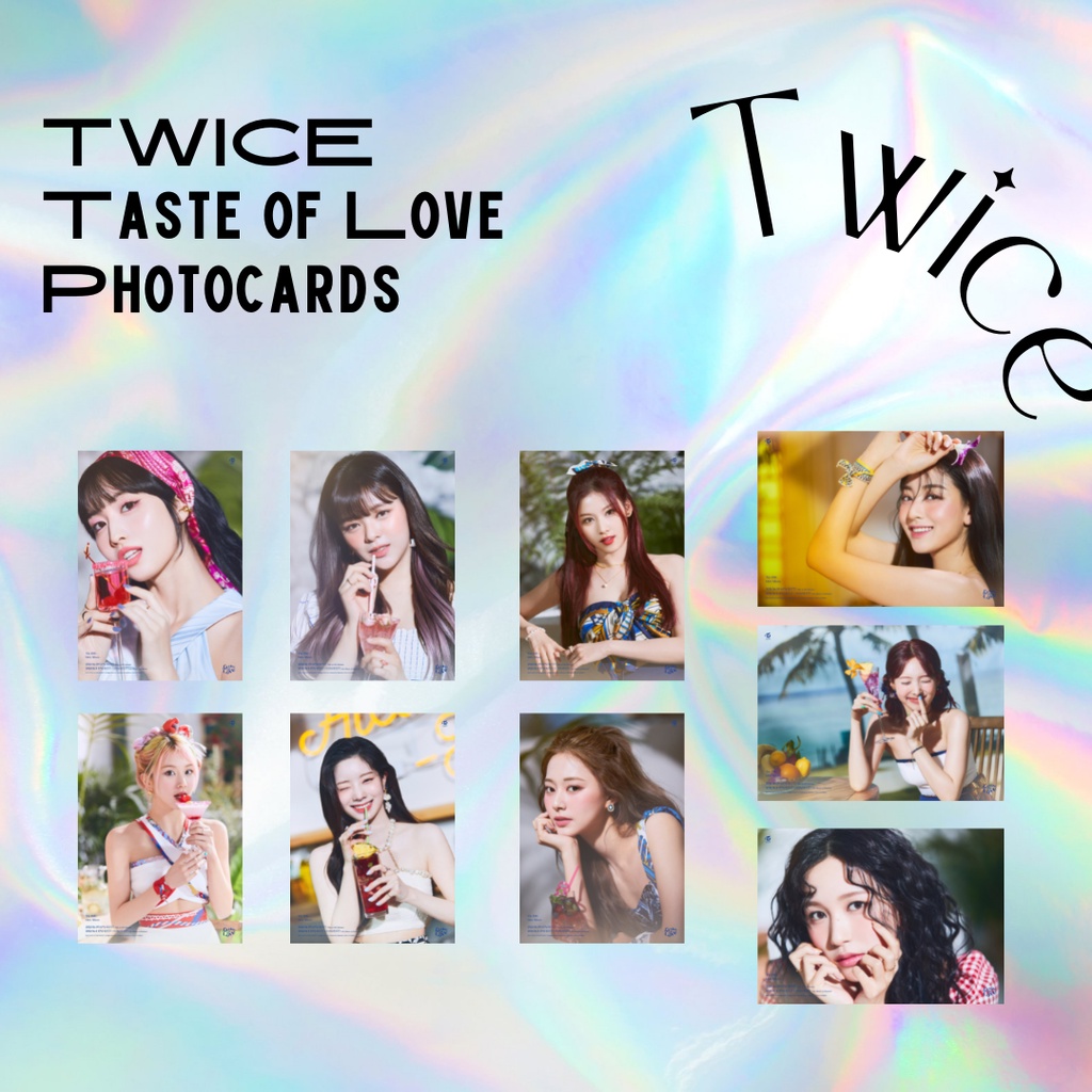 Twice Taste Of Love Photo Teaser Unofficial Premium Quality Photocards Full Set Shopee Philippines