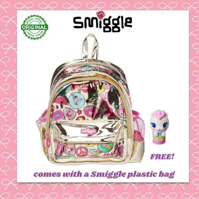 Original Smiggle Metallic Gold Teeny Tiny Backpack Shopee Philippines