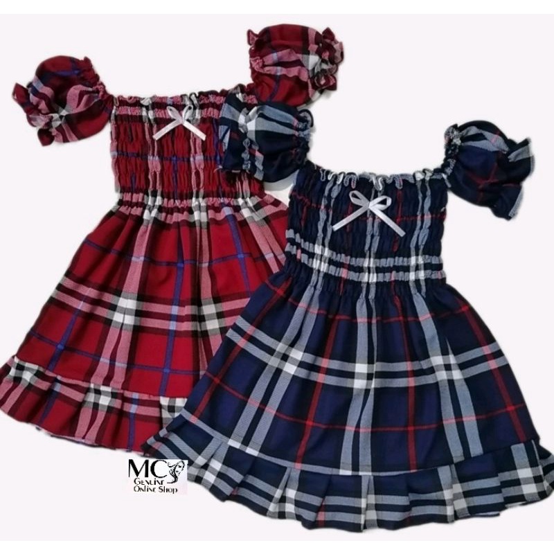 OFF SHOULDER SMACKING DRESS FOR KIDS 1-2, 4-6 AND 8-10 YEARS OLD ...