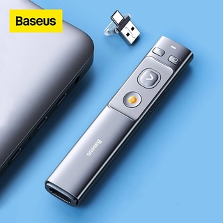 Baseus Presenter Wireless Laser Pointer 2.4GHz Remote Controller for Mac Win Projector Powerpoint Presenter Presentation Pen PPT