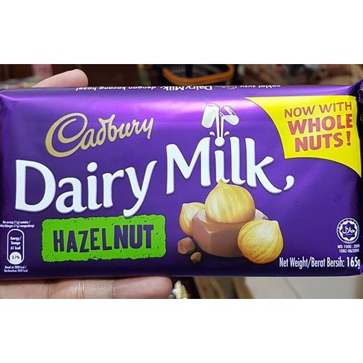 Cadbury Dairy Milk Hazelnut (165g) Shopee Philippines