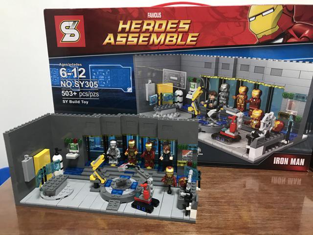 lego iron man laboratory sy305