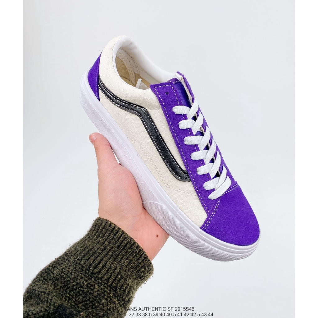 purple low top vans