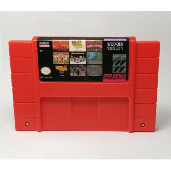 Super 100 In 1 Game Cartridge 16-Bit Multicart US NTSC SNES For Super ...