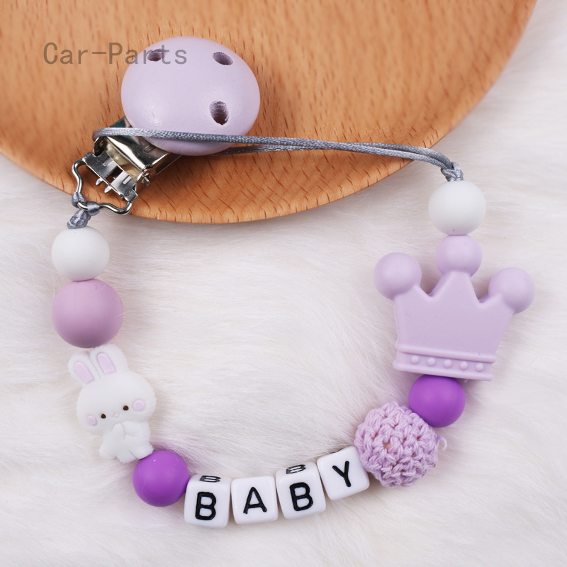custom name pacifier clip