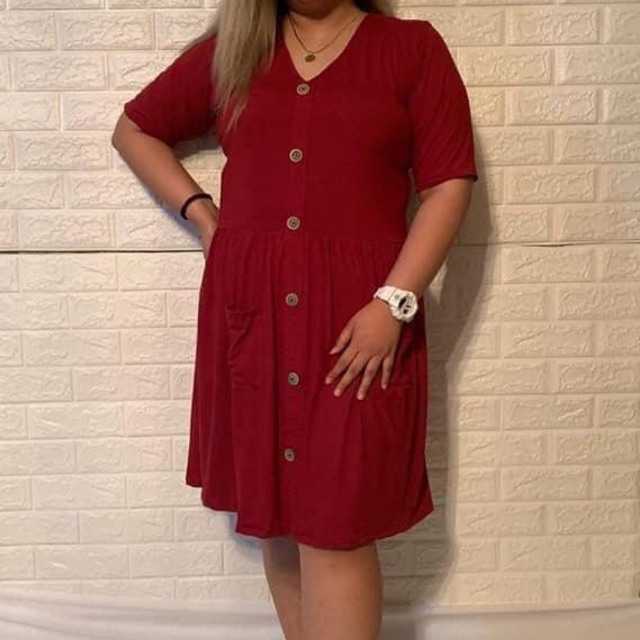 black button down dress plus size