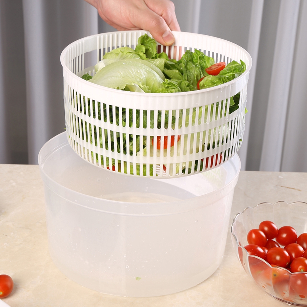 Plastic salad spinach leaf dryer lettuce vegetable drainer vegetable ...