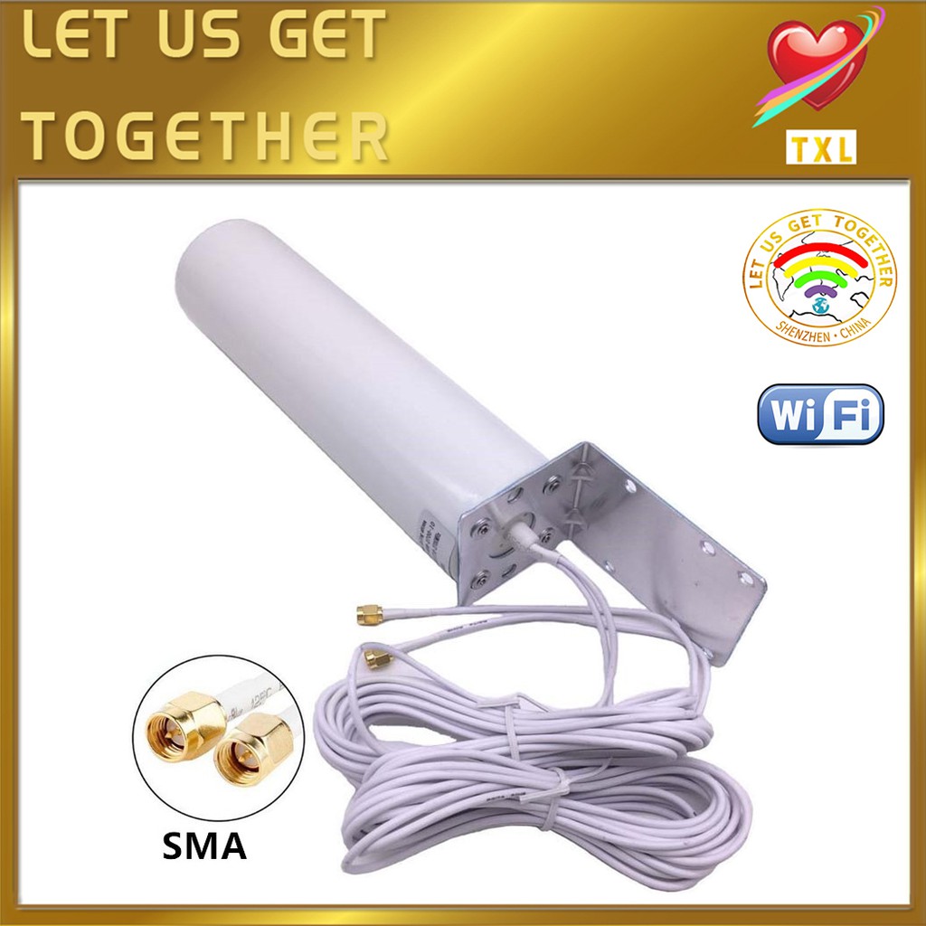 Outdoor Barrel Antenna Dual Interface SMA Connector External Barrel Antennna High Gain 3G 4G